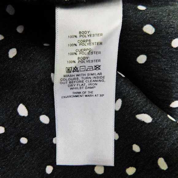 ASOS Women Shirt Black White 4 - Picture 6 of 6